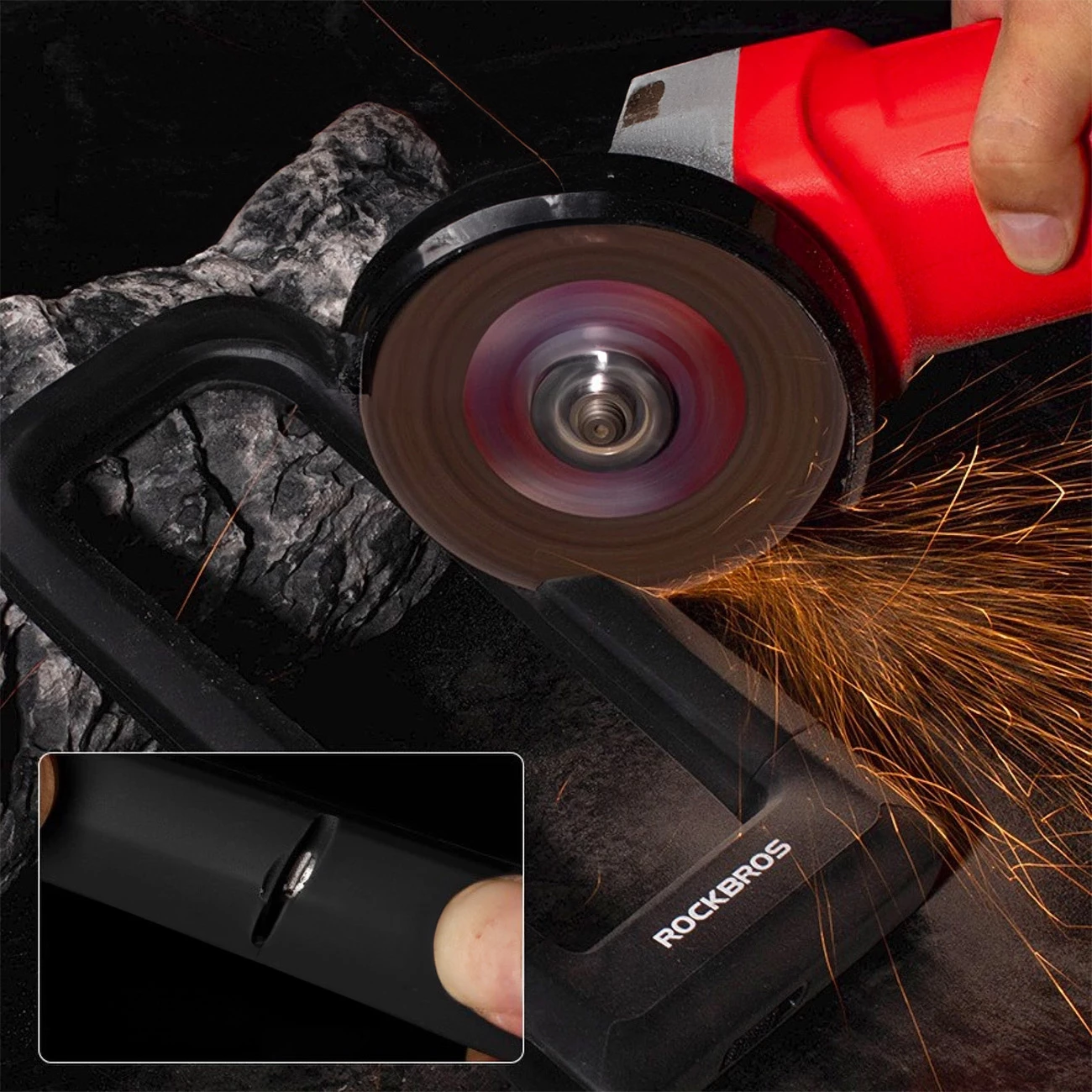 Dry biçiklete Rockbros RKS626, metal/plastik, i zi, me 3 çelësa