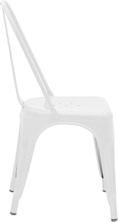 Karrige Utopia metalike e bardhë 44x44x85cm