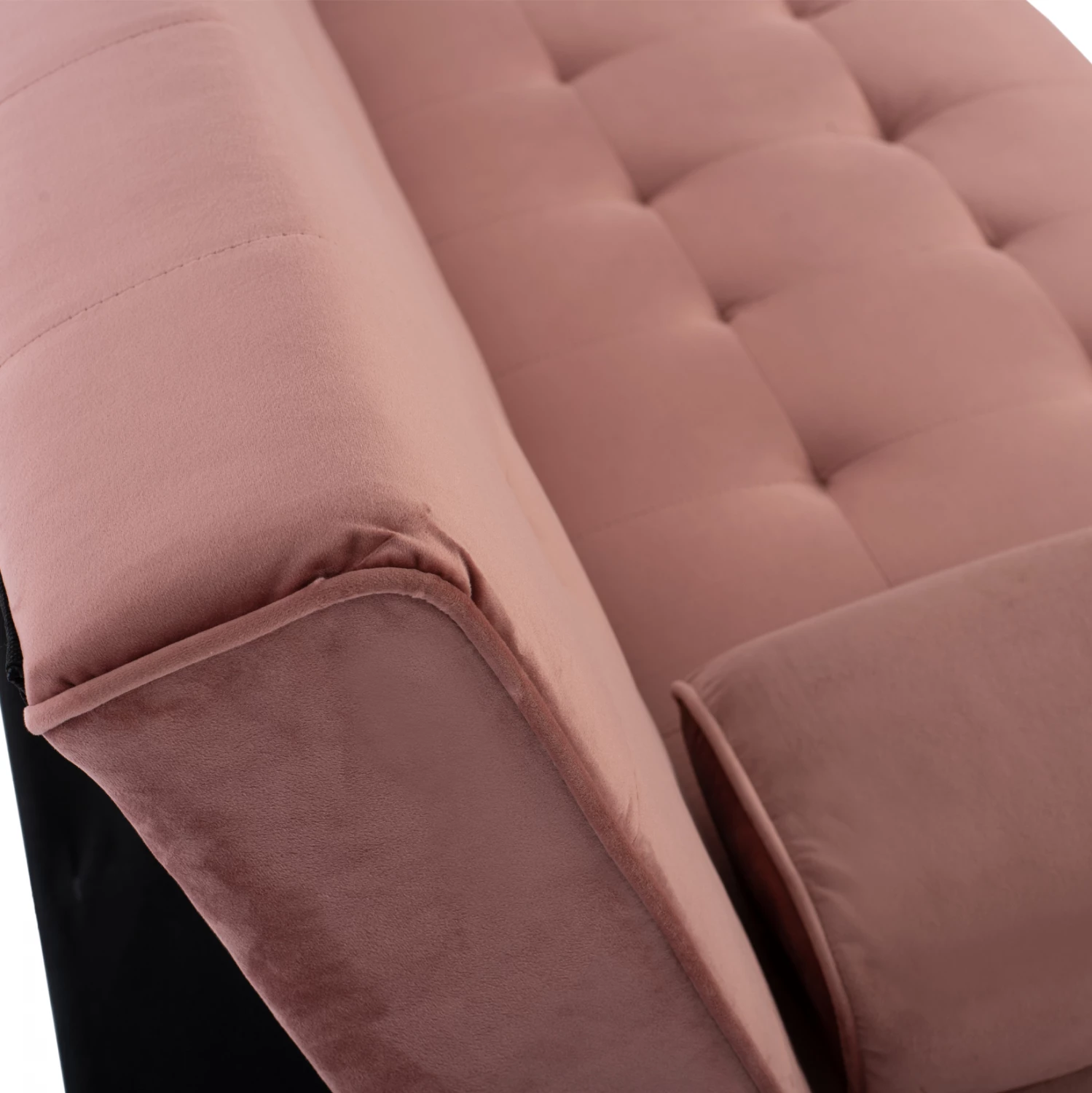 Shtrat divan WANDA FH3149.12 me kadife ngjyrë mollë të kalbur 188x83x83 cm