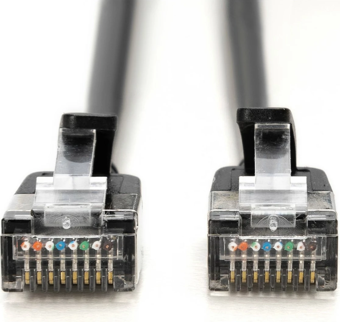 Kabllo rrjeti Digitus Cat6a F/FTP Slim 0.5m, RJ-45, e zezë