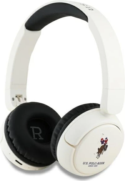 Kufje Bluetooth US Polo Assn. USHPV6PUNH, on-ear, të bardha, DH Color Logo