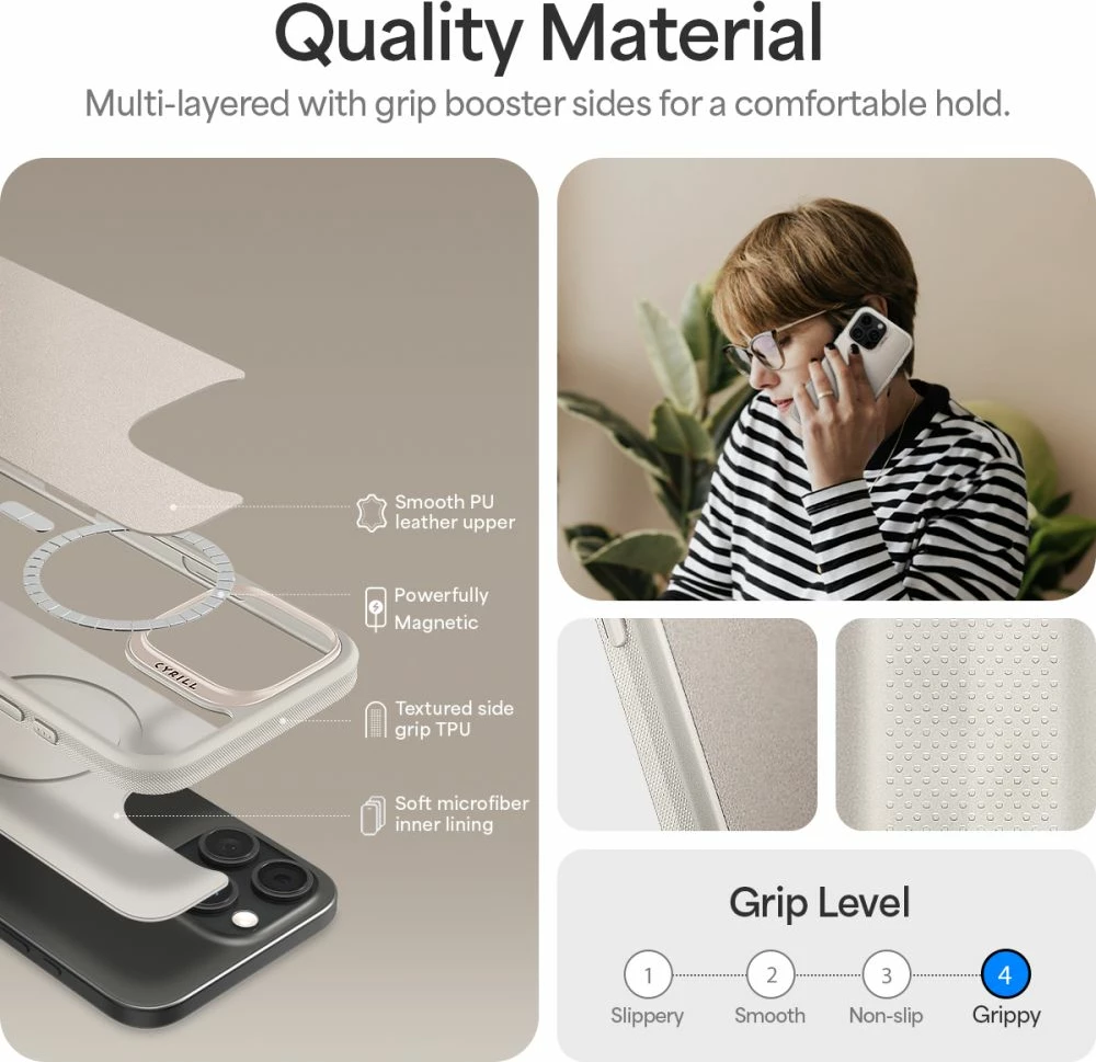 Mbështjellës Spigen Cyrill Kajuk MagSafe për iPhone 16 Pro Max, Bezha