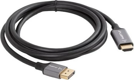 Kabllo Lanberg DisplayPort në HDMI, 1.8m, 4K, e zezë-argjendtë