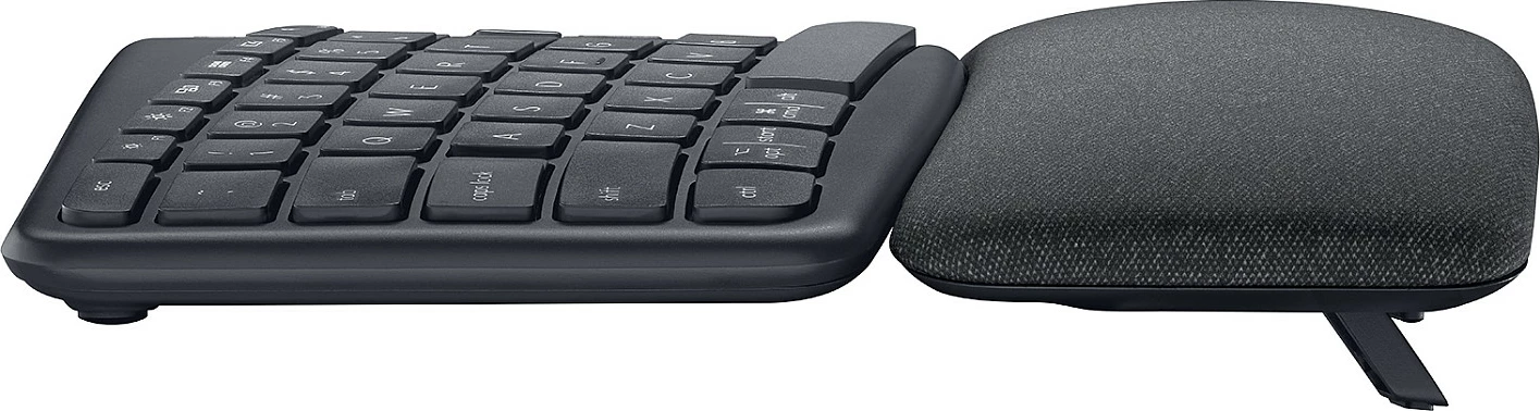 Tastierë ergonomike Logitech ERGO K860, full-size, wireless, Bluetooth + RF, semi-mekanike, graphite