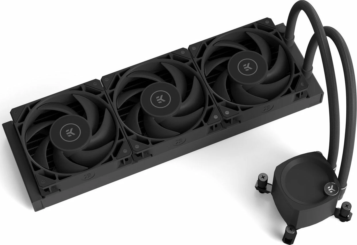 Ftohës uji AIO EK Water Blocks EK-Nucleus AIO CR360 Dark, radiator 360mm, 3x120mm PWM, pa RGB, i zi