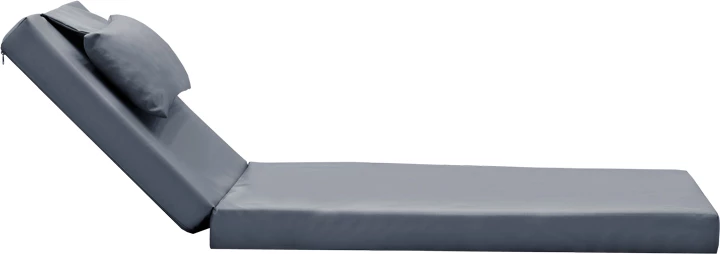 Shezlong Sadie, pëlhurë gri, 65x185x15cm