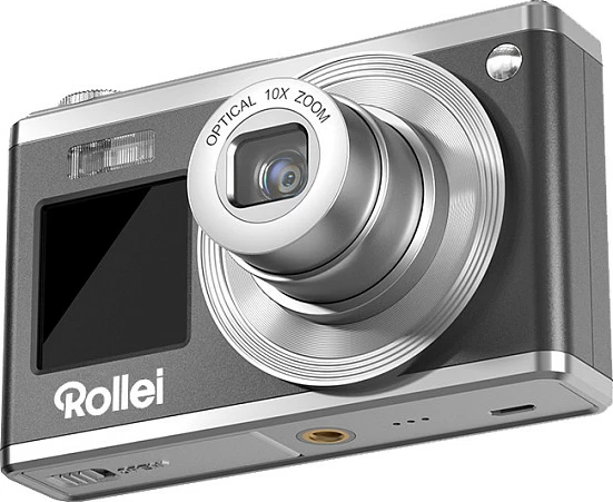 Kamerë kompakte Rollei Compactline 10X, 4K, zoom optik 10x, ekran 2.8", gri/argjendtë