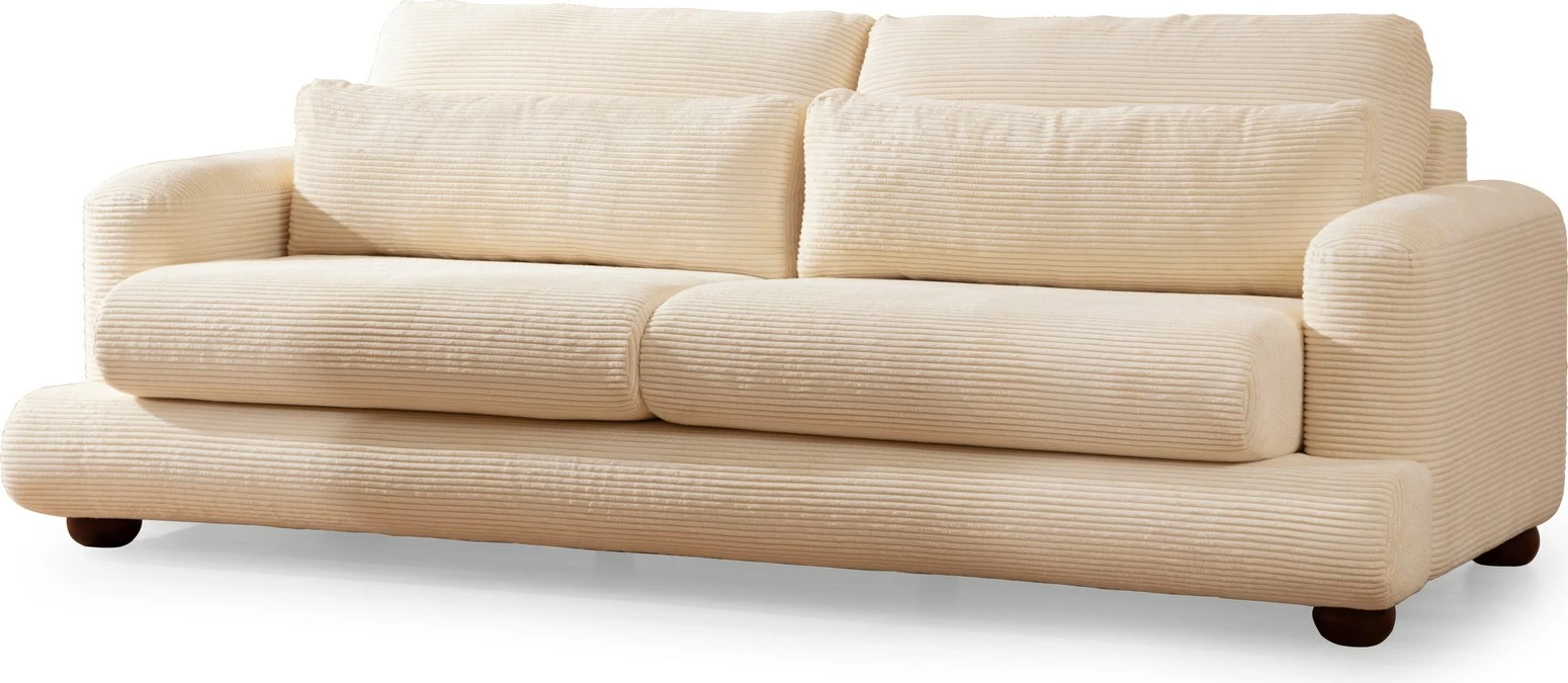 Divan treshe Atelier del Sofa, River, bezhë