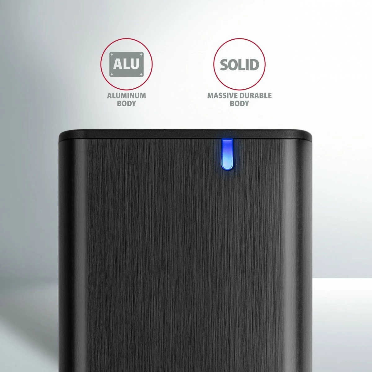 Kasë e jashtme AXAGON EEM2-SBC për SSD M.2 SATA, USB-C 3.2 Gen 2, Alumini, E zezë