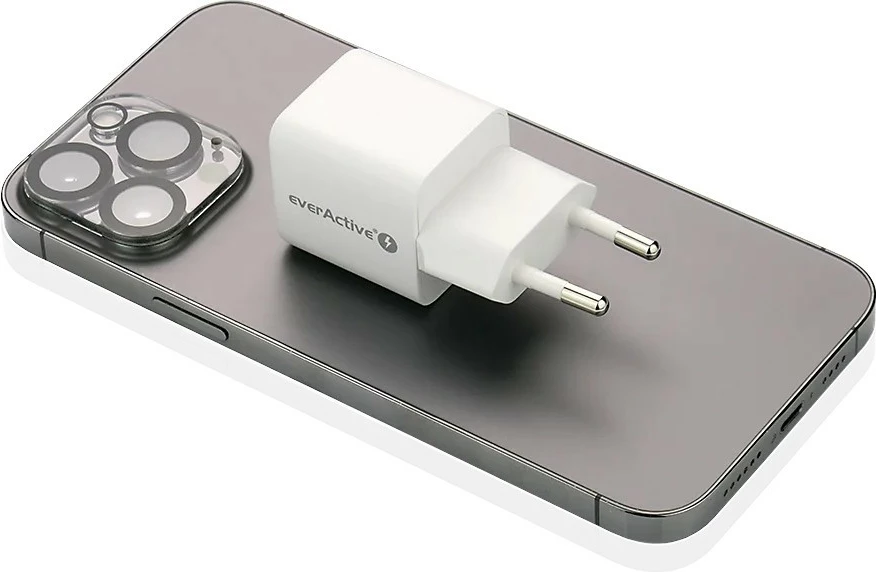 Adapter energjie GaN everActive SC-330Q, 20W, 1x USB, 1x USB-C, Bardhë