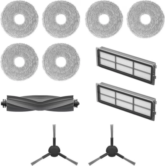 Kit pjesë rezervë Dreame L10s Pro Gen.2 RAK47, 6x mop rrotullues + 2x qese pluhuri + 2x filtër HEPA + 1x furçë kryesore
