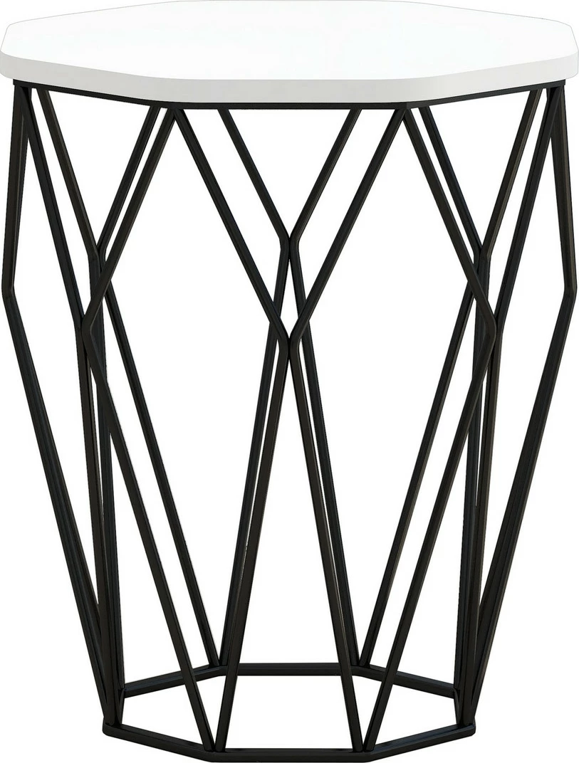 Tavolinë anësore Sofya, Skye Decor, e bardhë