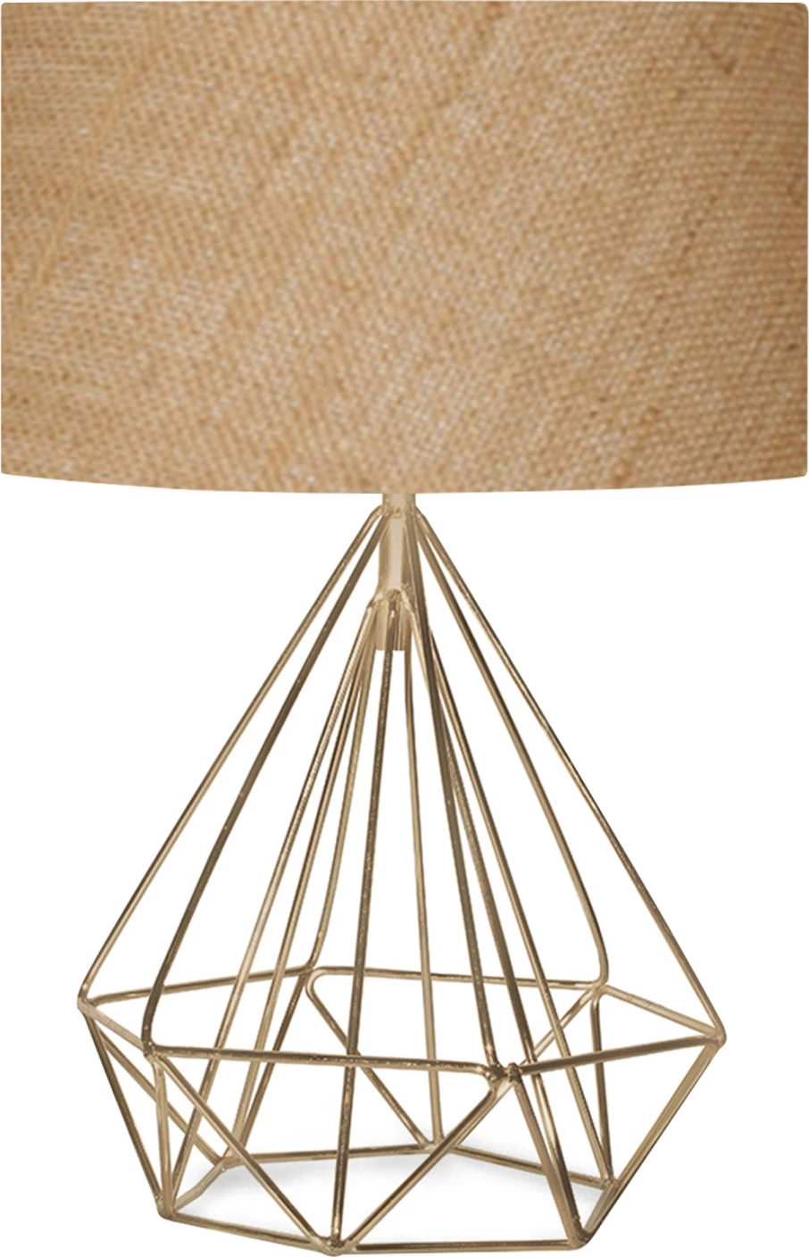 Llambë tavoline, trup metalik ngjyrë ari, abazhur rëre bezhë FH7606.01