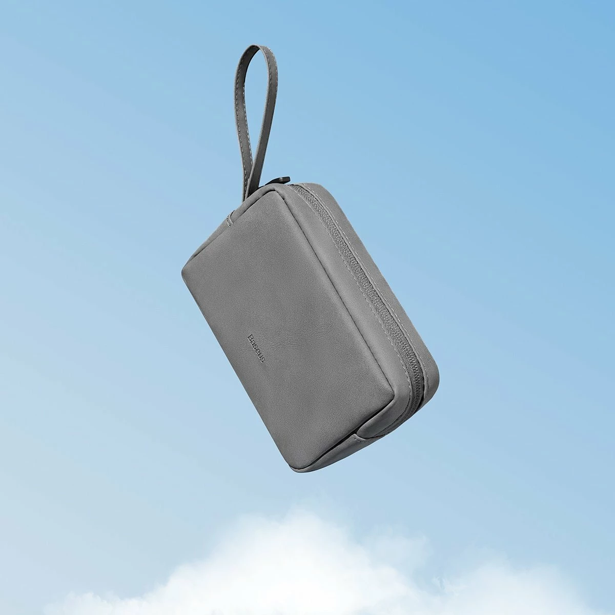 Çantë e vogël Baseus EasyJourney, 17.5 x 11.5 x 6.5 cm, me zinxhir, lëkurë artificiale, gri