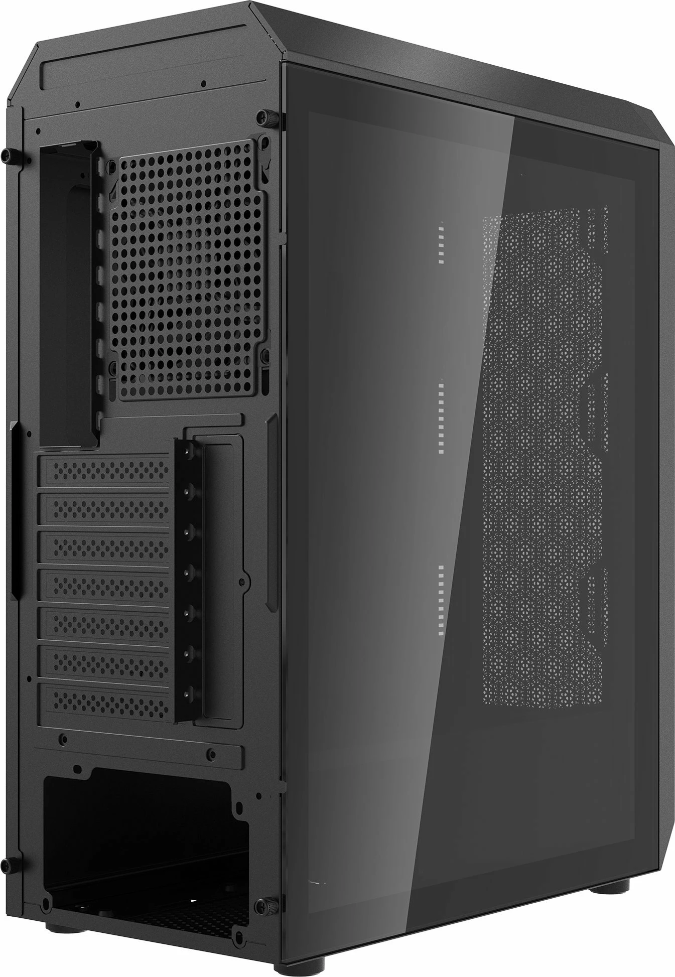 Kasë XPG Valor Air Plus VALORAIRPLUSMTA-BKCWW Midi Tower ATX/Micro-ATX/Mini-ITX me ARGB, me 4x 120mm ventilatorë, e zezë