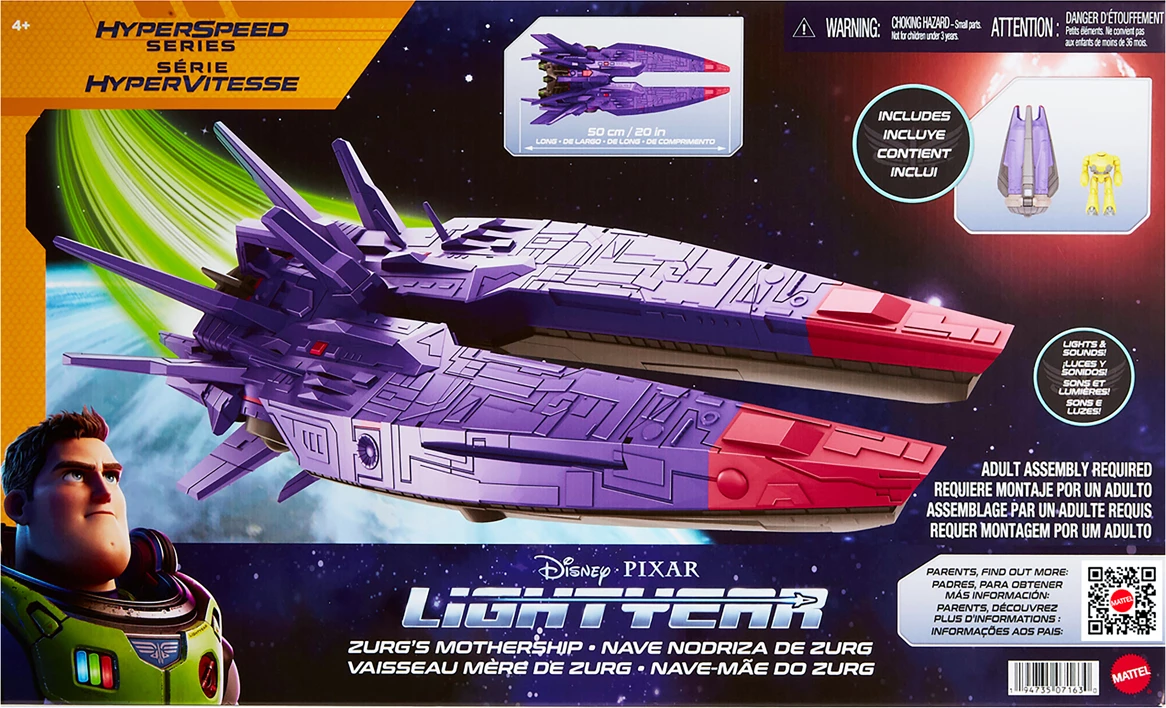 Disney Pixar Lightyear Hyperspeed Series Zurg's Mothership Vehicle