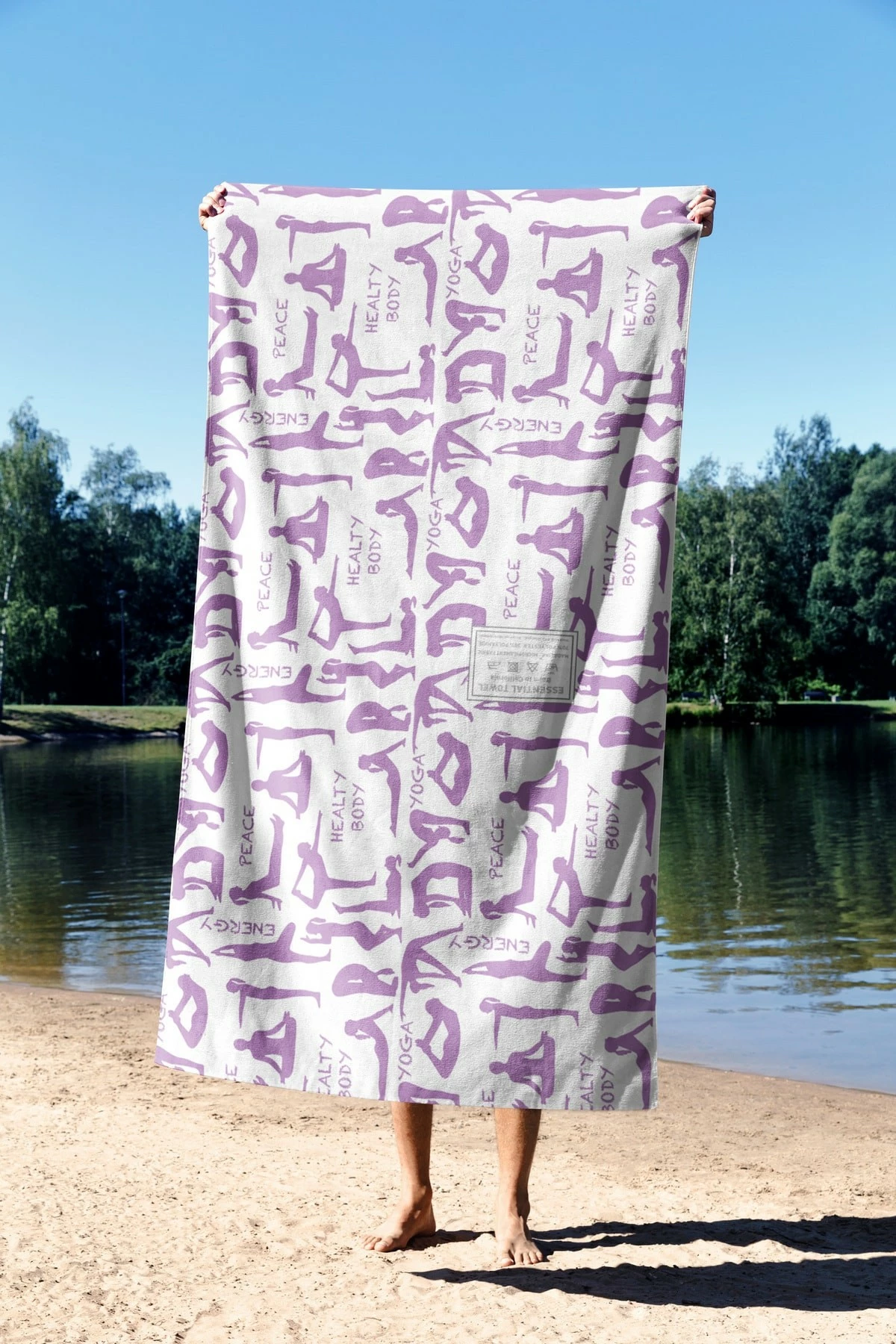 Peshqir plazhi Mijolnir, Yoga Sunrise, 70x130cm