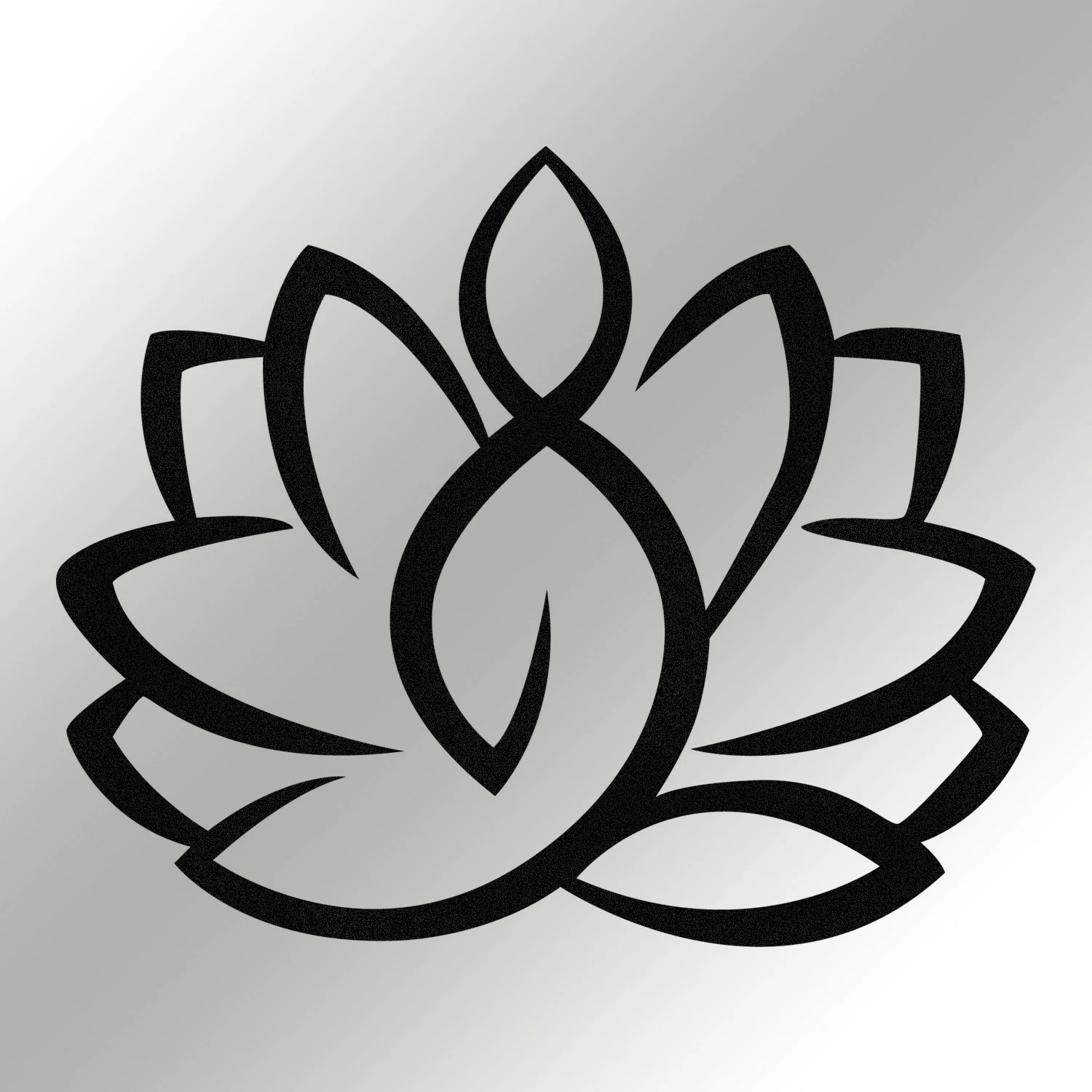 Aksesor dekorativ metalik për mur, lotus, Wallity, M114