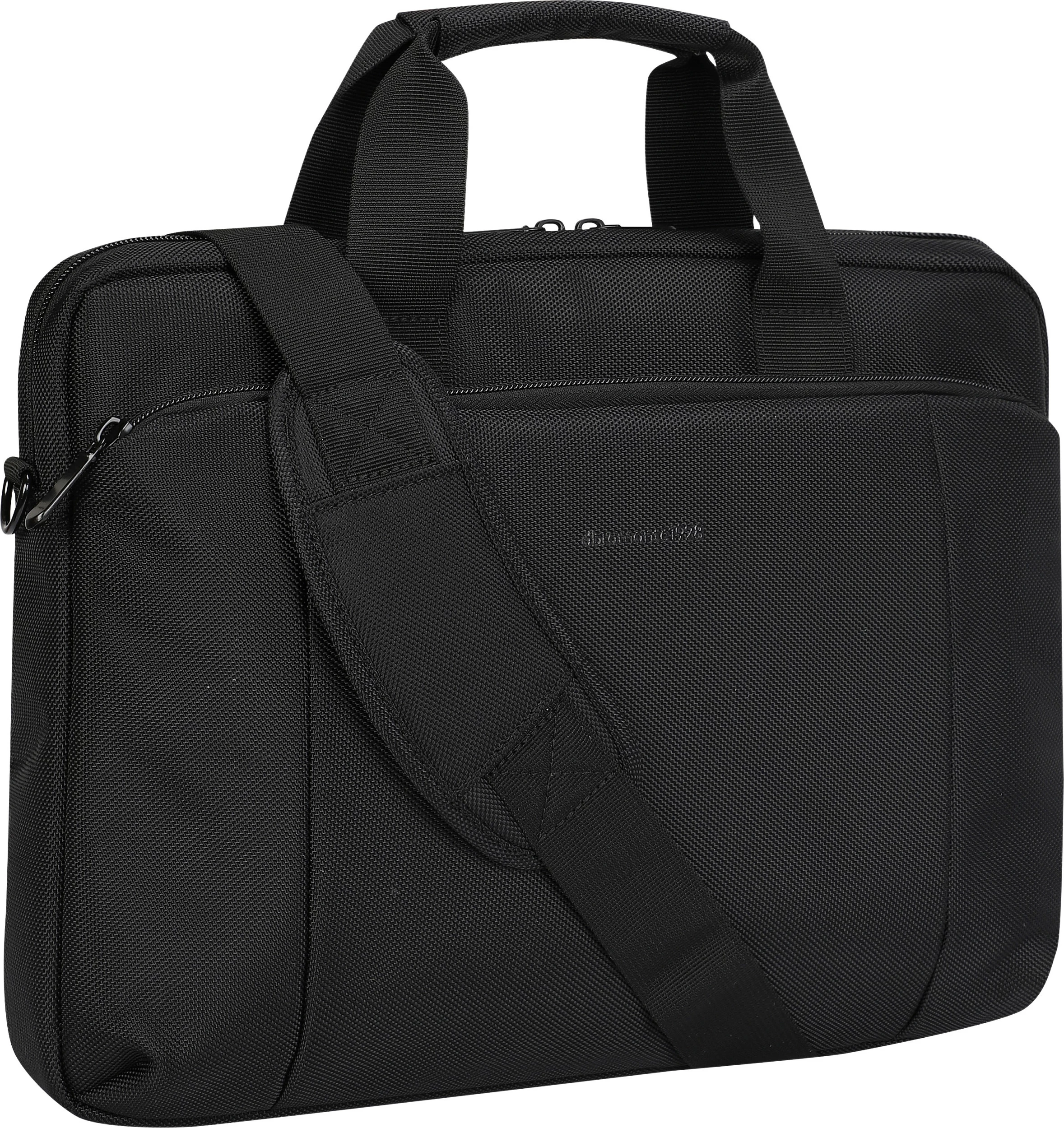 Çantë për laptop dbramante1928 Santa Monica, 14", poliester i ricikluar, me ndarje për laptop, e zezë