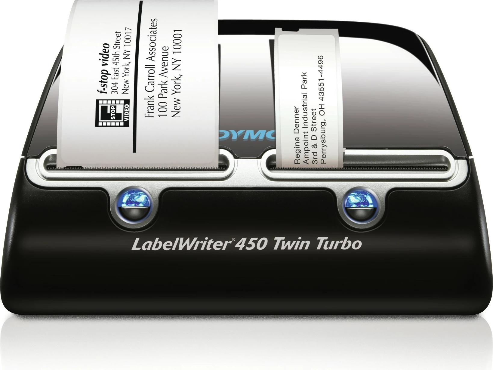Printer etiketash Dymo LabelWriter 450 Twin Turbo, direct thermal, 600x300 DPI, zi/argjend