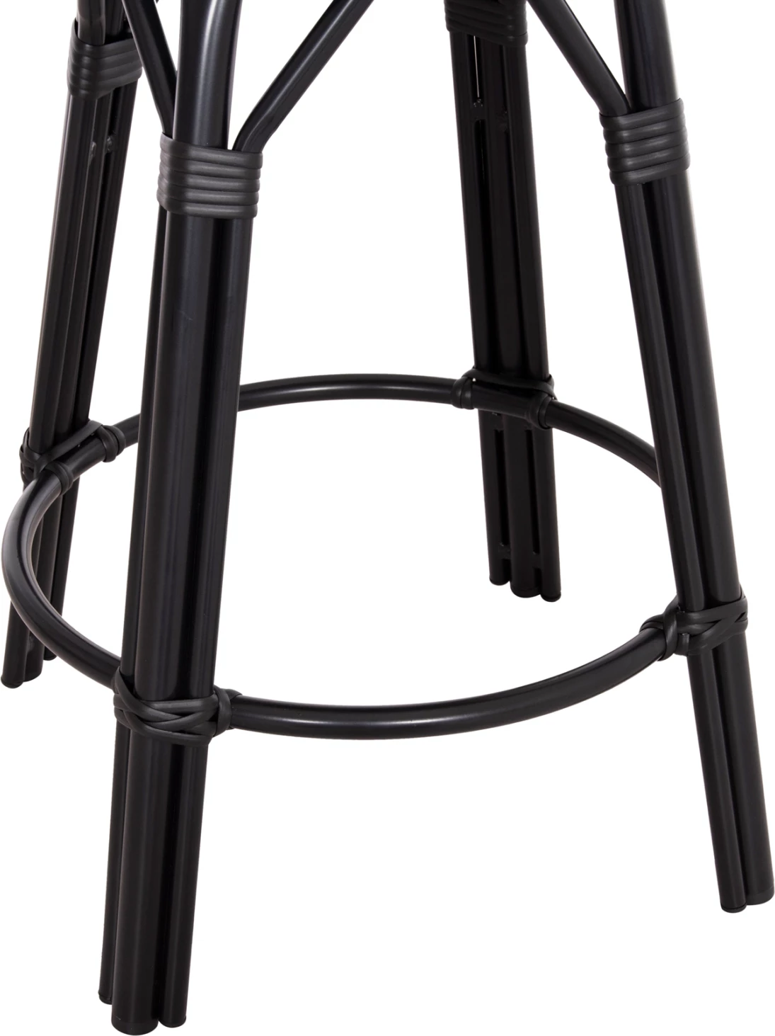 Karrige për bar, lartësi mesatare, pamje bambuje, CHINO FH6286.02, ngjyrë e zezë, Φ43x65H cm