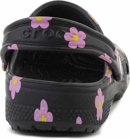 Atlete lifestyle për fëmijë Crocs Classic Flower Clog 212670-001, të zeza