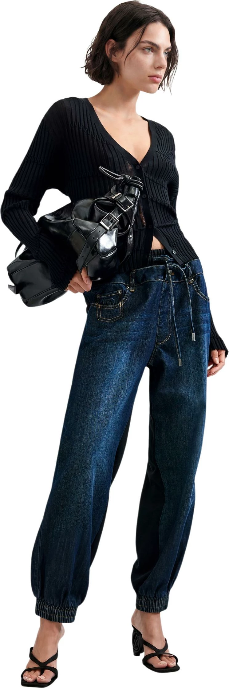 Pantallona xhinse për femra Desigual 26WWDD14, blu [Madhësia: L]