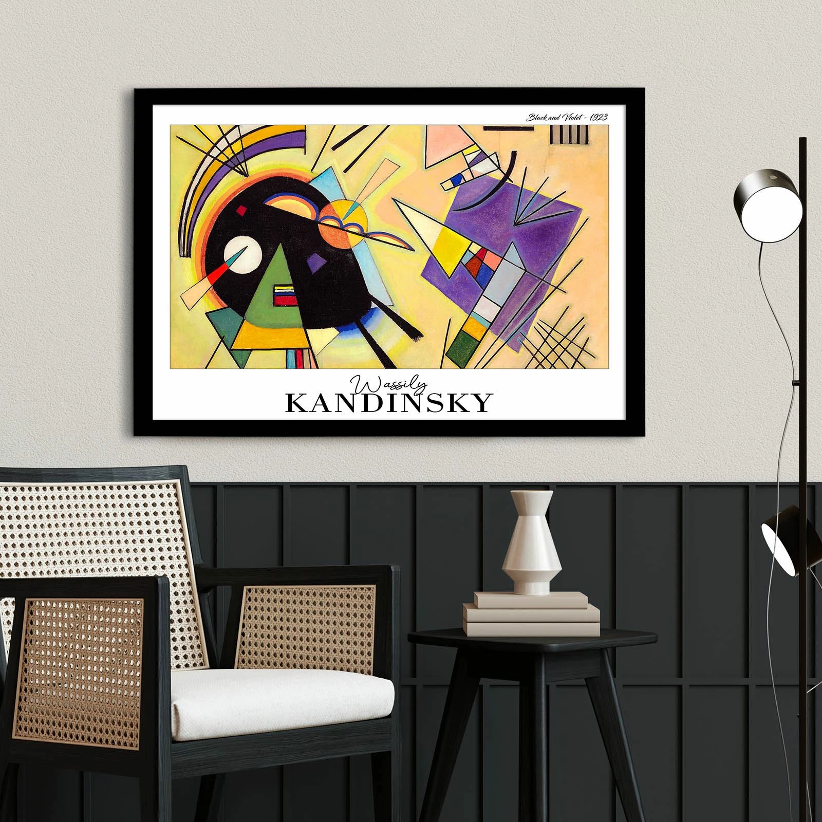 Pikturë dekorative me kornizë, shumëngjyrëshe, Wallity, 4262SYHKANDINSKY-010