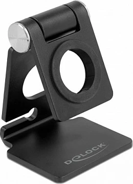 Mbajtëse Smartwatch DeLOCK, e palosshme, alumini, menaxhim kabllo, e zezë