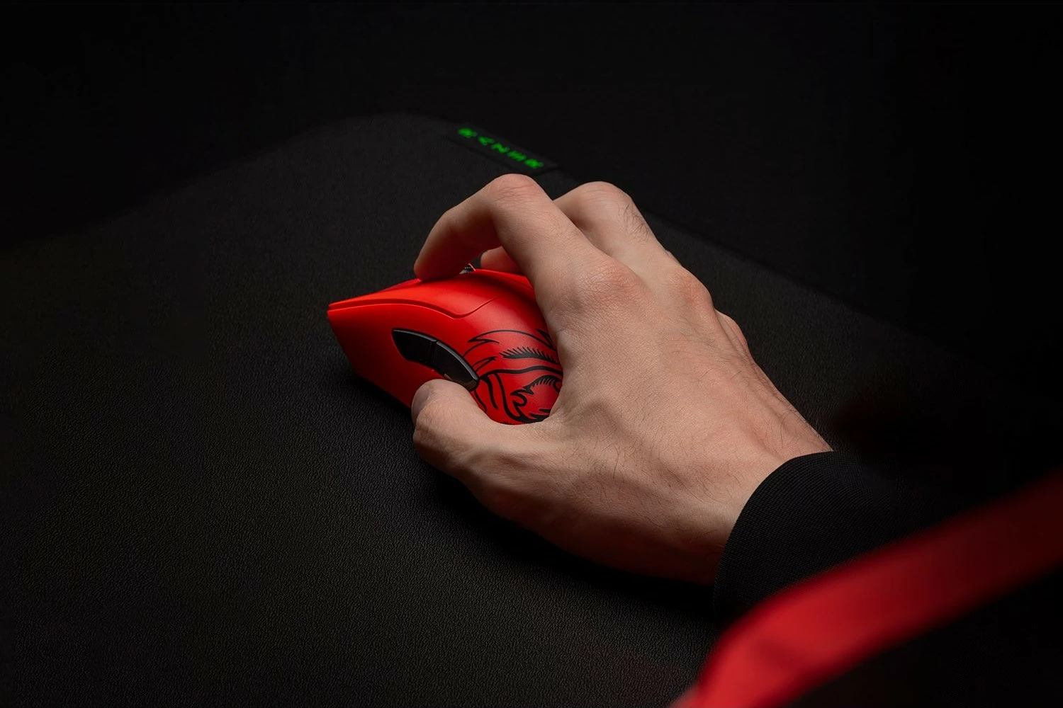Maus Razer DeathAdder V3 Pro Faker Edition, wireless, 30000 DPI, i kuq