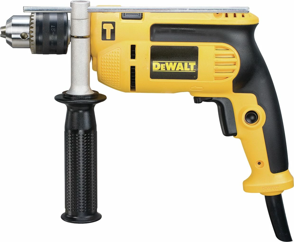 Trapan me goditje Dewalt DWD024 650W, mandrinë 13 mm, me rrymë, i verdhë/zi
