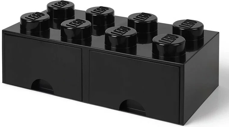 Kuti magazinimi LEGO Room Copenhagen Brick Drawer 8, e zezë