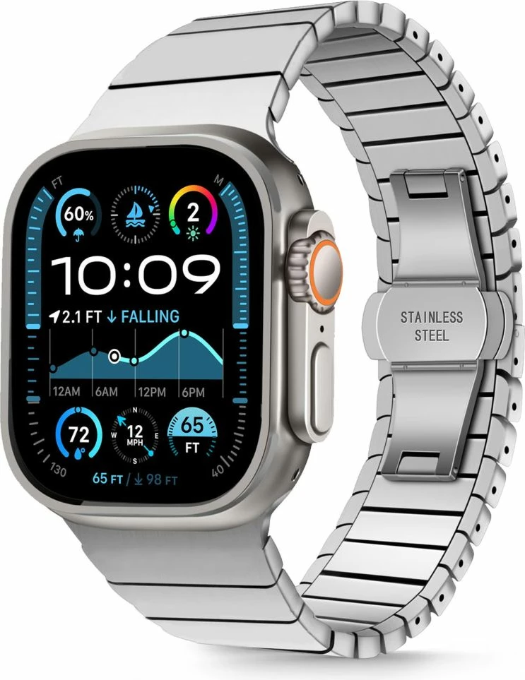 Rrip metalik Tech-Protect LinkBand për Apple Watch 44/45/46/49mm, Argjend