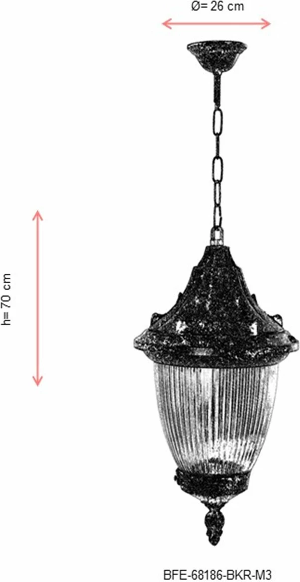 Llambë tavani për jashtë, Opviq, BFE-68186-BKR-M3, ngjyrë kafe