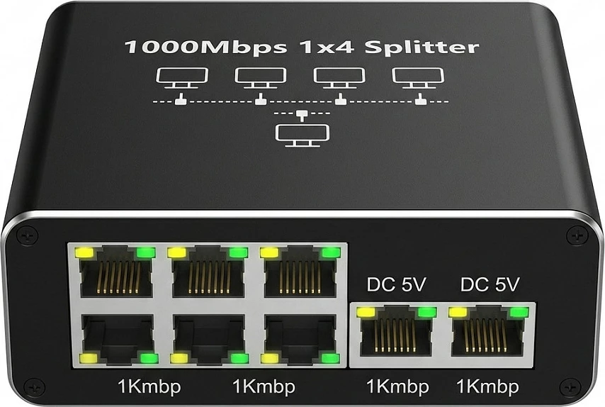 Switch rrjeti ALLNET ALL-NS1005, 5x 1GbE Gigabit, pa ventilator, i zi
