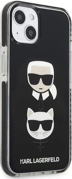 Mbështjellës Karl Lagerfeld KLHCP13STPE2TK për iPhone 13 mini, hardcase, i zi
