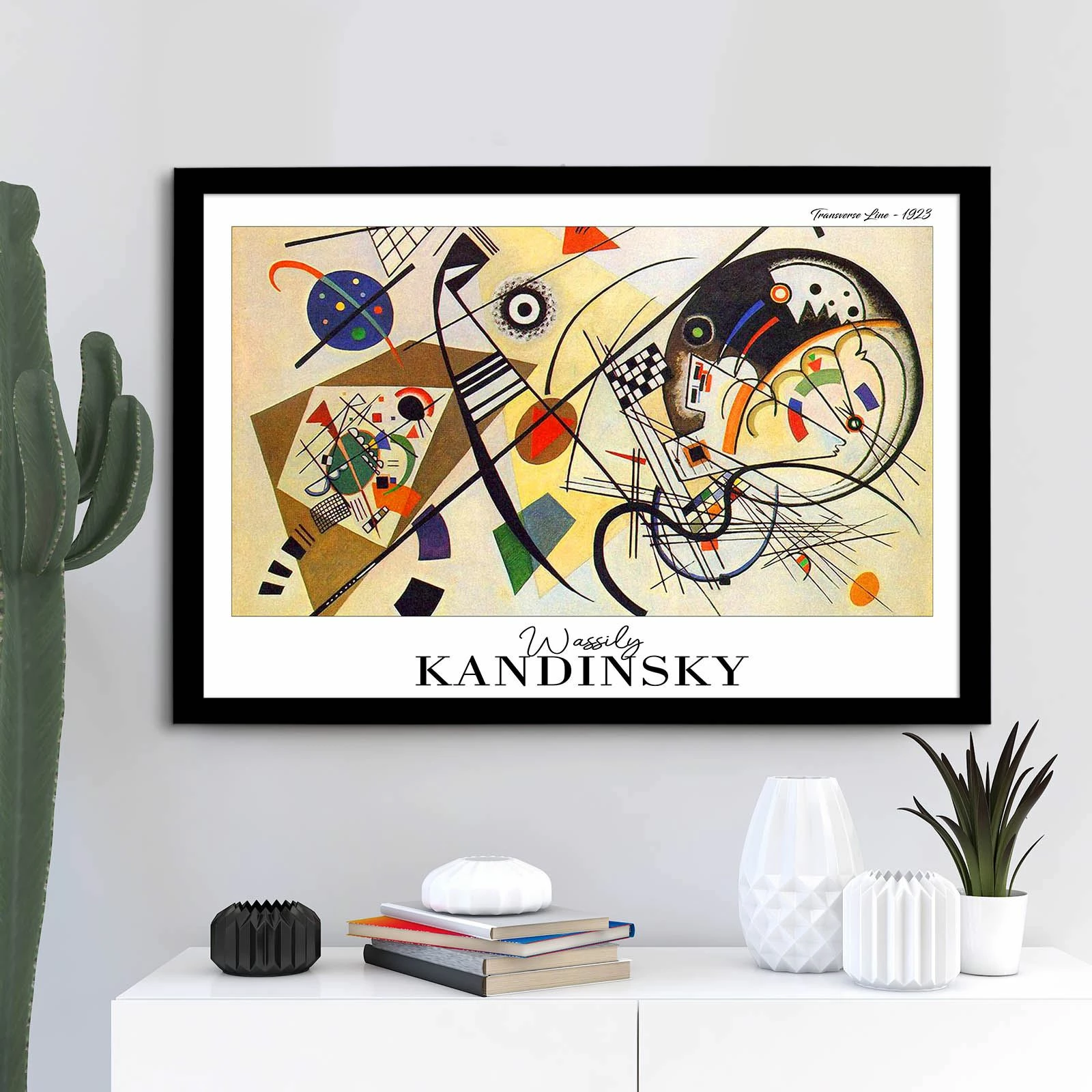 Pikturë dekorative me kornizë, shumëngjyrëshe, 42x62cm, Wallity, 4262SYHKANDINSKY-026
