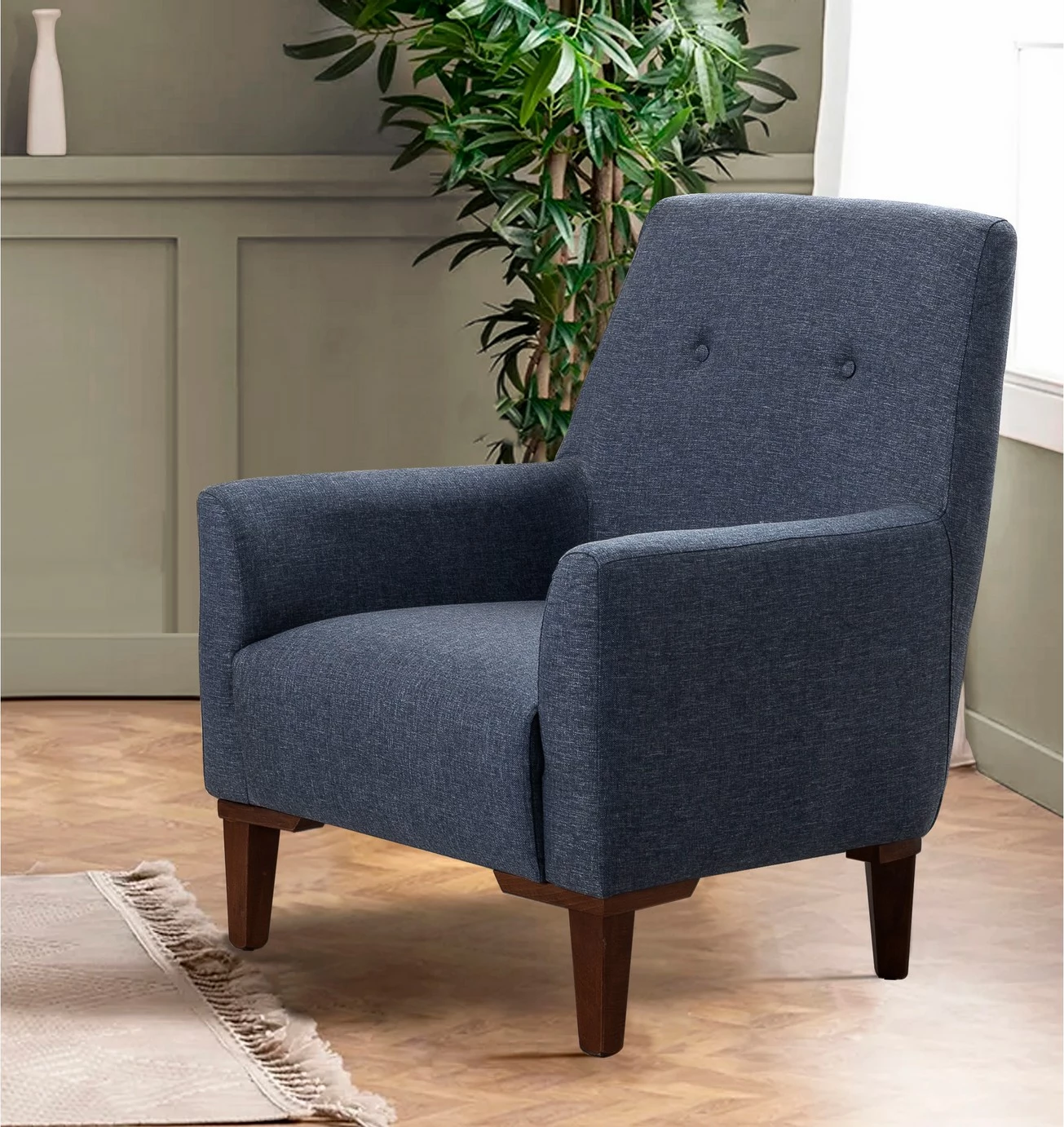 Karrige krahu Atelier del Sofa, ngjyrë vishnje e errët, dru arre