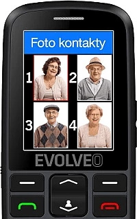 Telefon me butona Evolveo Easyphone EG (EP-550) 2.4\" GPS SOS me stacion karikimi, zi/argjendtë