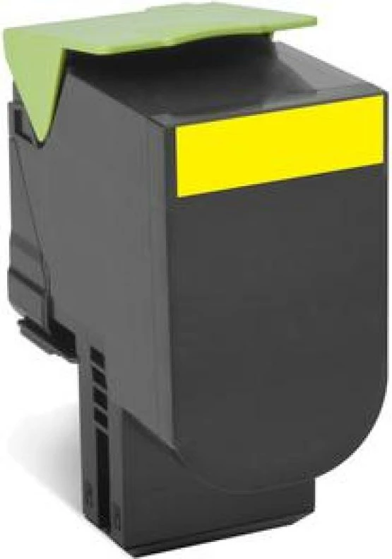 Toner, Lexmark, 802XYE 80C2XYE, kapacitet i lartë deri 4,400 faqe, verdhë