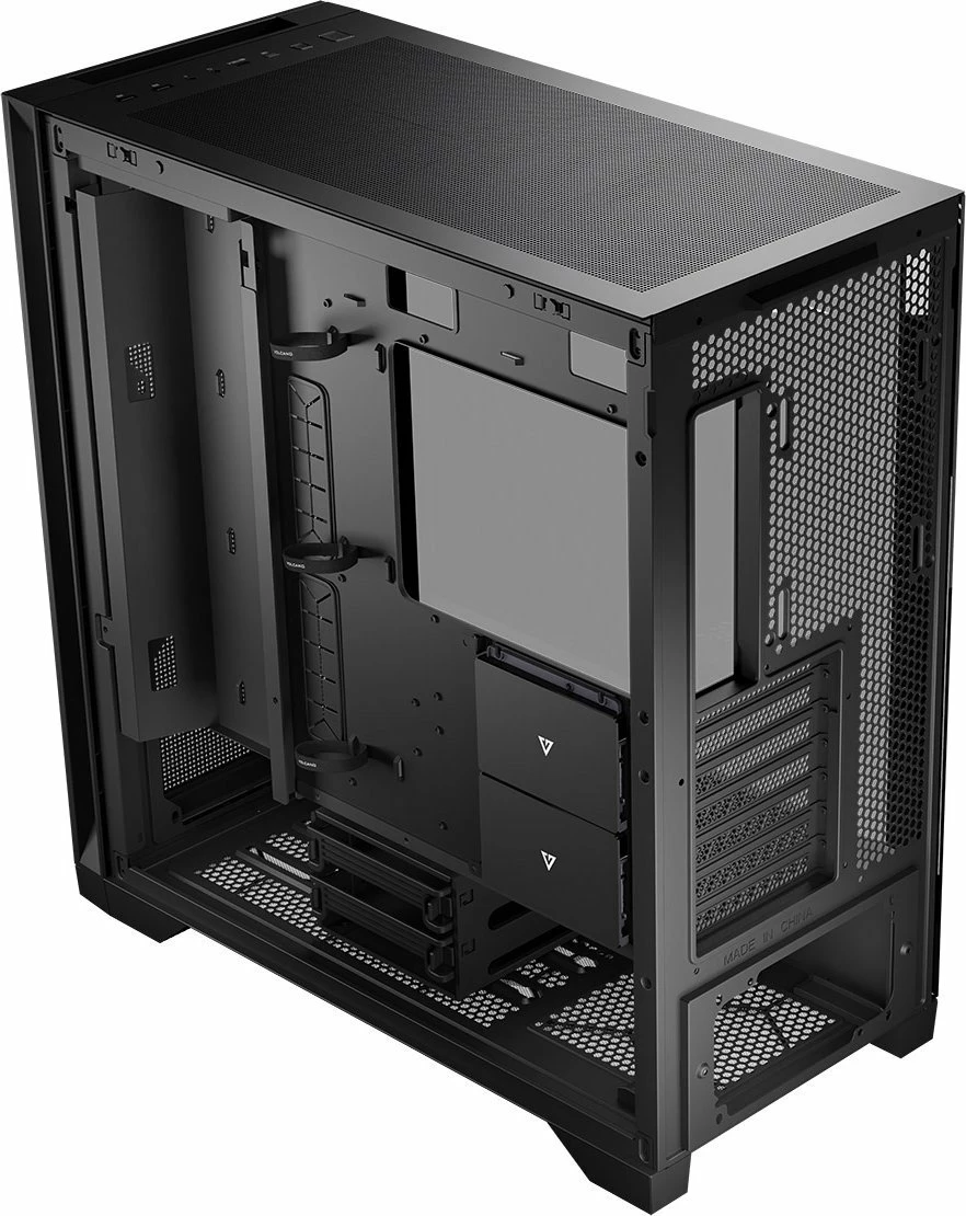 Kasë Modecom Volcano Expanse S MIDI, Midi Tower ATX/mATX/Mini-ITX, pa furnizues rryme, USB-C, e zezë