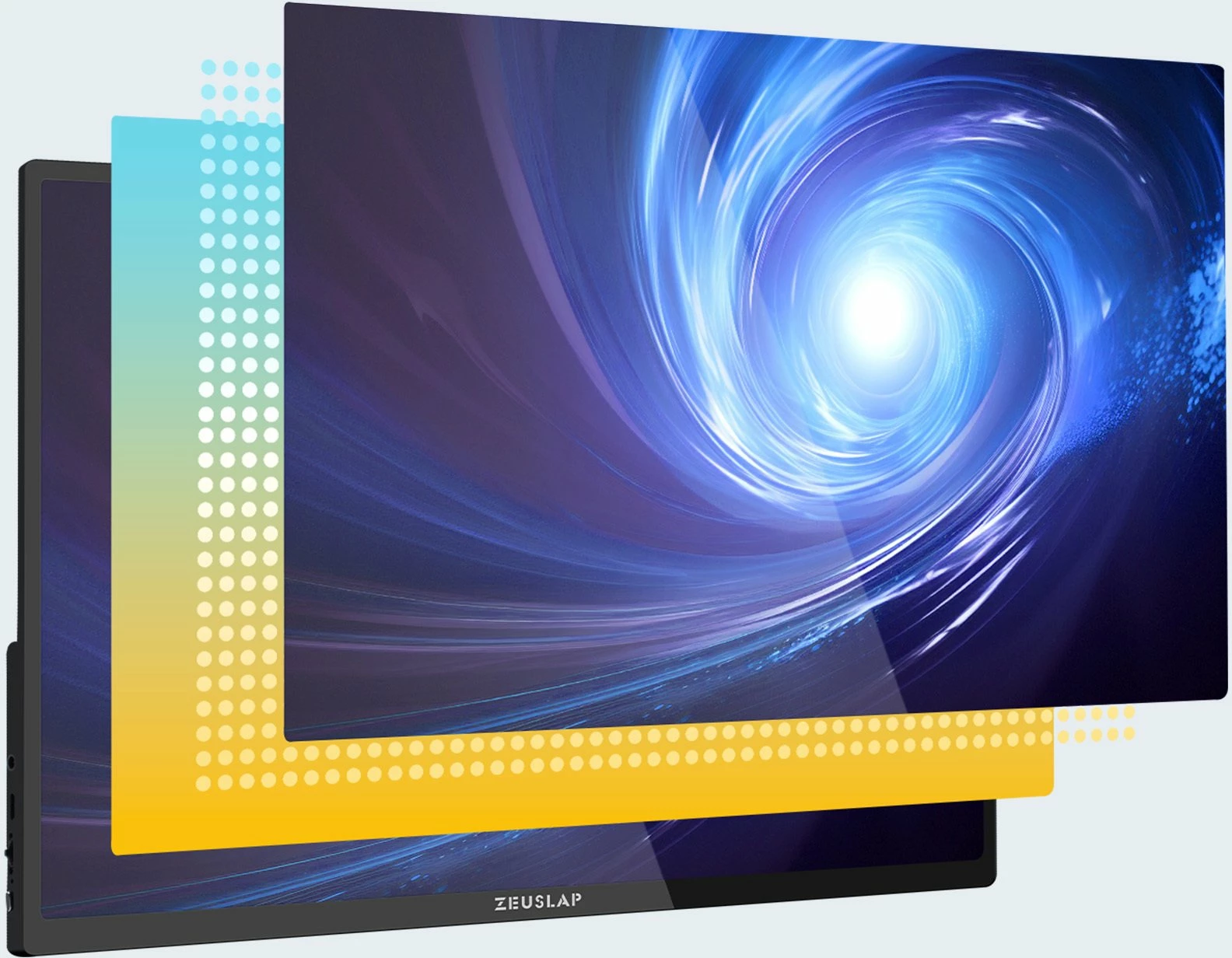 Monitor portativ Zeuslap P16T 16" WUXGA IPS touchscreen 60Hz, i zi, set me kabllo dhe mbështjellës