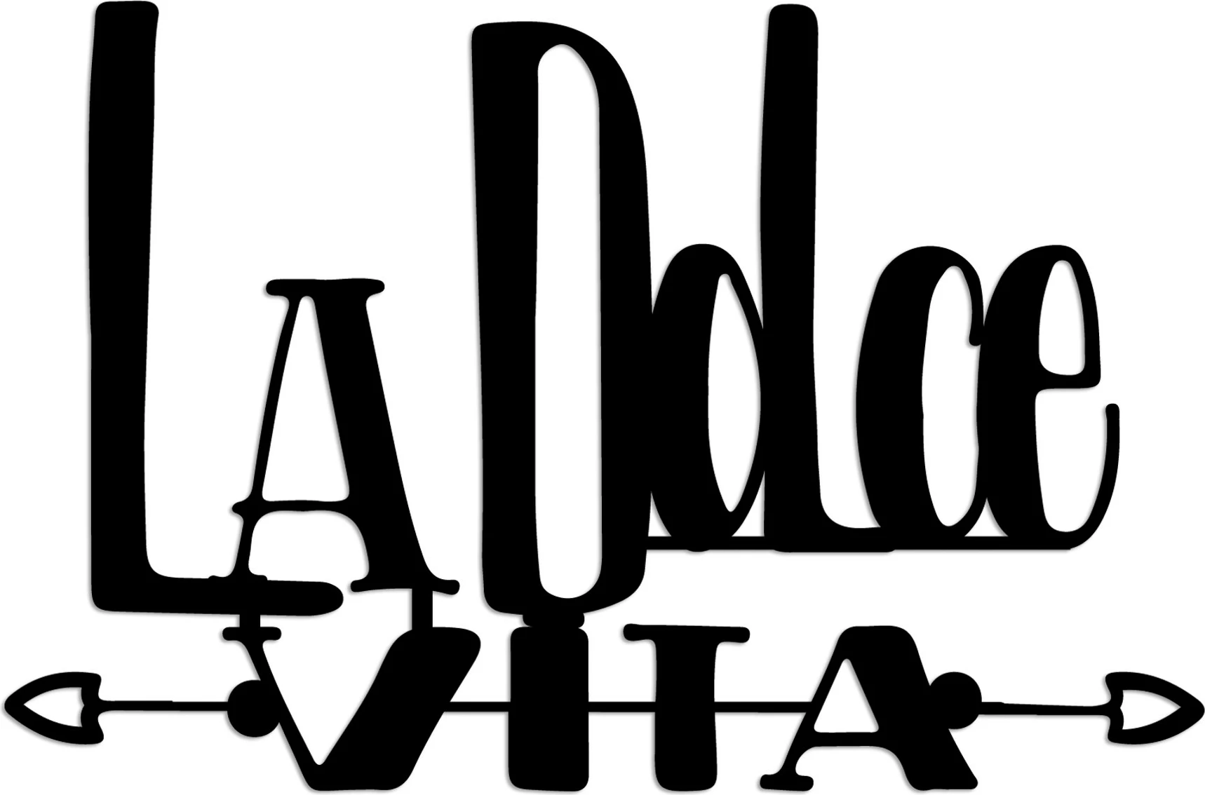 Aksesor dekorativ metalik për mur, Wallity Dolce Vita 4