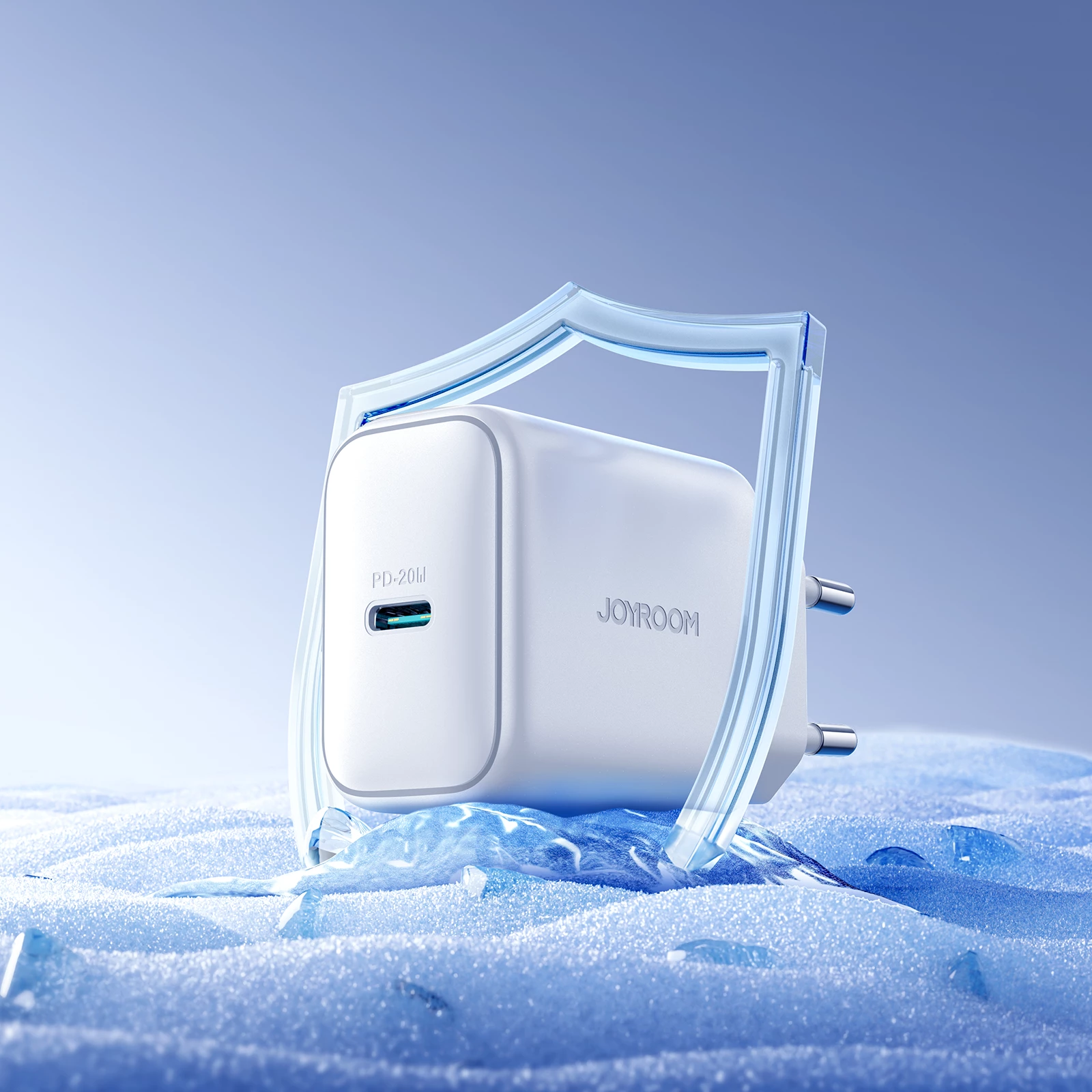 Karikues rrjeti Joyroom JR-TCF20 me USB-C, 20W, me kabllo USB-C/USB-C 1m, Bardhë