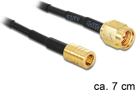 Kabllo adapter RF DeLOCK 88474, 0.07 m, kontakte të veshura me ar, zi/ari