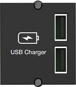 Karikues USB Bachmann GST18, 2x USB-A 15W 5V/2.4A, kabllo 0.2 m, i zi