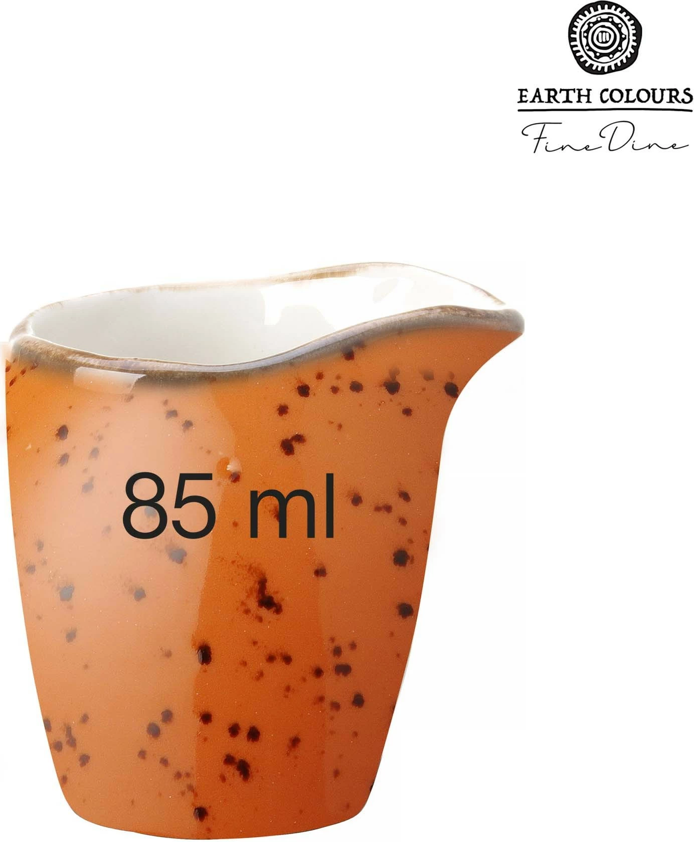 Shtambë qumështi Fine Dine Dahlia 85 ml, portokalli, set 6 copë