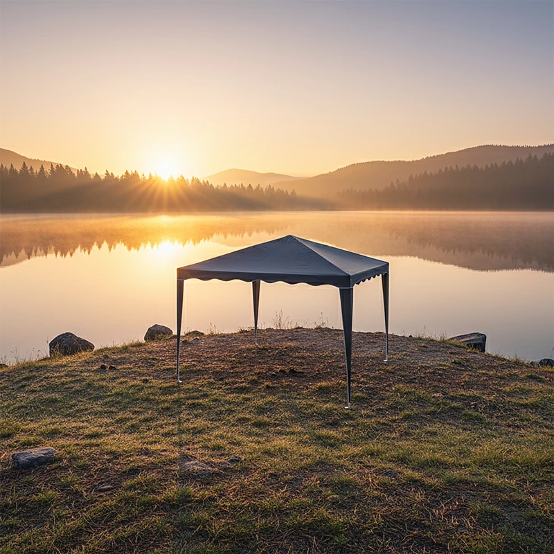 Gazebo me kornizë metali, pëlhurë antracit, 3x3m