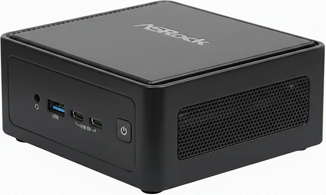 Mini kompjuter barebone ASRock NUC-Box-155H/EU/AI, kompakt, e zezë