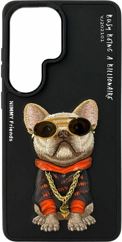 Kapak telefoni Nimmy Glasses Cool Dog për Samsung Galaxy S26 Ultra, i zi
